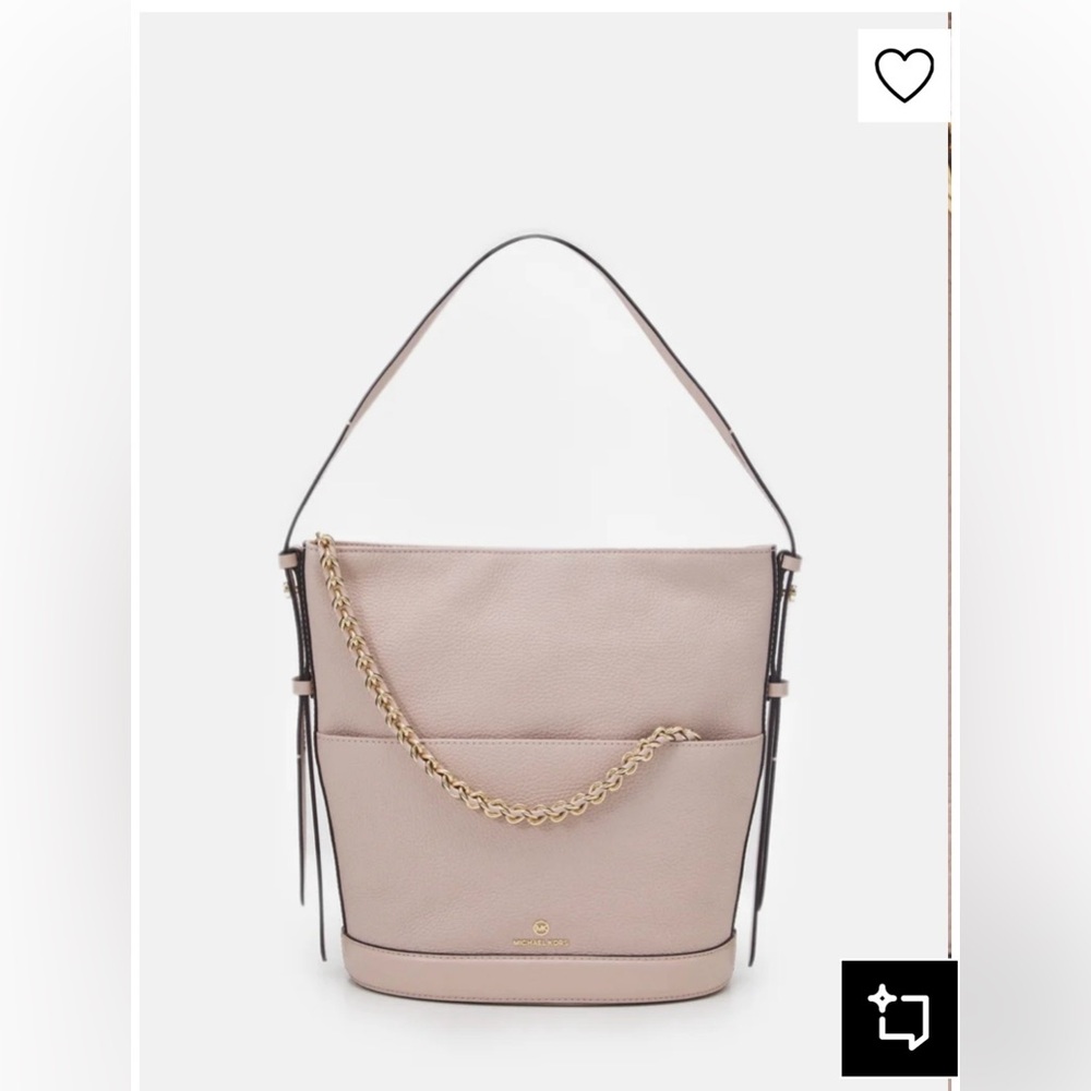 Michael Kors Dusty Pink Leather Shoulder Bag with Gold Chain